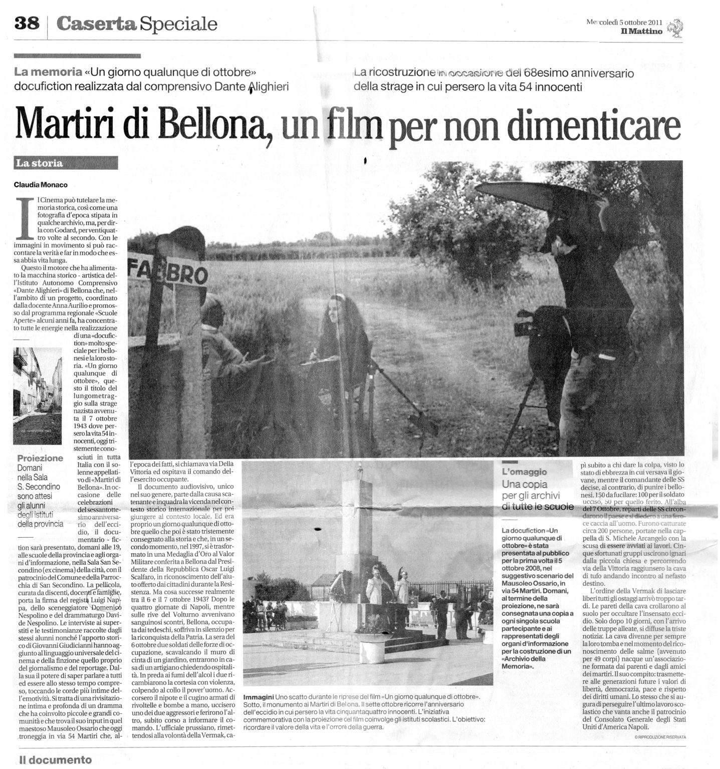 MARTIRI DI BELLONA, UN FILM PER NON DIMENTICARE